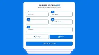 How to Create a Registration Form with HTML & CSS | Step-by-Step Tutorial