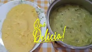 A MELHOR ABOBRINHA REFOGADA TEMPEROS  POLENTA 🌶️🫑