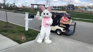 Even the Easter Bunny practices social distancing