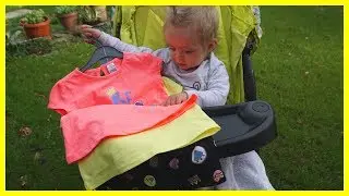 Funny Baby Nika Playing with NEW Clothes | Learning Colors for Toddlers