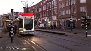 RET Kersttram vertrekt op Tiendplein Rotterdam richting Marconiplein! - Christmas tram