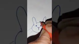 How to draw Very Easy Bunny Rabbit Face 🐰 #drawing #ayusharts #art #viral #shorts