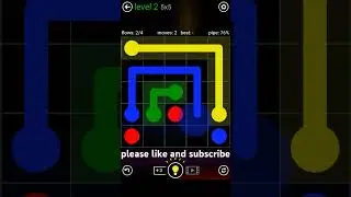 Flow free puzzle game level 2 5*5 #dotpuzzle #game #shorts