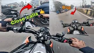 Suddenly a dog 🥵appeared in front of my bike || Close calls 🤙 || Shivam Rider||