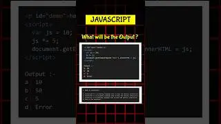 JavaScript Interview questions || Js Quiz #shorts #mrcoder #MRCODER