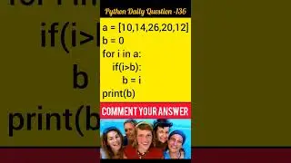 Python Daily Question - 136 #python #code #viral #youtubeshorts #shorts #short #youtube #code #india