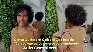 Comece 2026 com o pé direito e esquerdo, Corte em cabelo cacheado com franja | Aula Completa