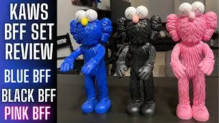 Обзор набора виниловых фигурок Kaws BFF (открытая версия: синяя, чёрная и розовая BFF)