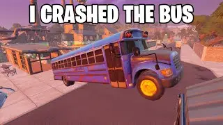 I CRASHED The Battle Bus on the Fortnite Season 7 Map