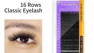 NAGARAKU 16 Rows Individual Eyelash Extensions Review | Matte Black Professional Lashes