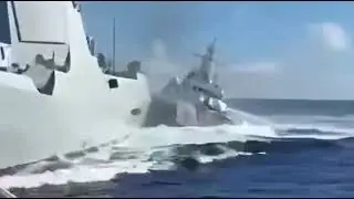 Collision of Chinese Warships &ndash; Full Footage from BRP Suluan
