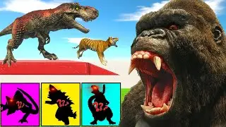 Who Can Avoid Giant Spike King Kong and Dinosaur Evolution Gate - Animal Revolt Battle Simulator