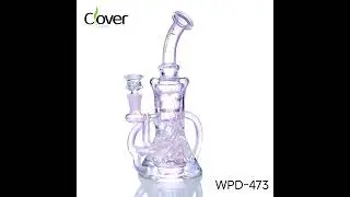 Loop Recycler Dab Rig 9.8'' | Barrel Perc, Bent Neck, 5 mm Borosilicate | Slow-Mo Water Flow Demo