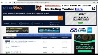 How to find Affiliate Marketing offers with Offervault: a video about how to use offervault