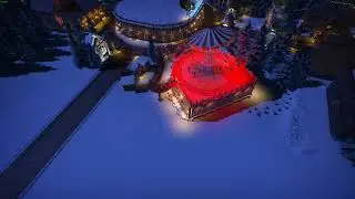 Planet Coaster colorful chair swing.