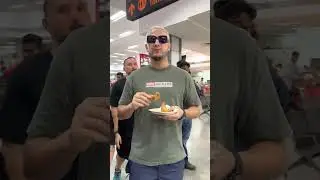 Eating samosa at 8 A.M. at the airport 🥟 #shorts