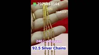 92 5 Silver Chains