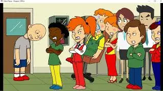 Classic Caillou throws a giant rock at Leo/Grounded