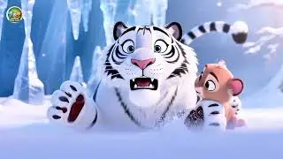 Baby Snow the White Tiger 🐅❄️🎶 Fun Animal Adventure Song for Kids | Nursery Rhyme