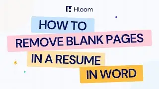 How to Remove Blank Pages in a Resume in Word