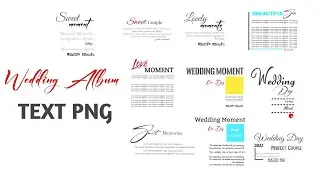 Wedding album text png, album design text pnh, text png for Wedding album
