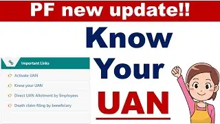 EPFO से अच्छी खबर for UAN |  Now you can see UAN on portal | PF-UAN New Update April 2020