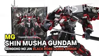 건프라 MG 진무사 건담 전국의 진 흑의대개 빠른 조립 리뷰 (Shin Musha Gundam Sengoku No Jin Black Robe Large Armor)