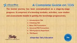 What is TDS?, Types of TDS, Rules of TDS Deductions, TDS MicroCertification Course at eStaarMax