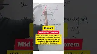Mid Point Theorem Proof in One Minute #class9maths