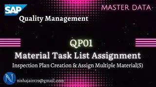 SAP QM | Material Task List Assignment in Inspection Plan | SAP S/4HANA Quality Management