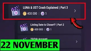 LUNA & UST Crash Explained |Part 3 | Tapswap Video Code