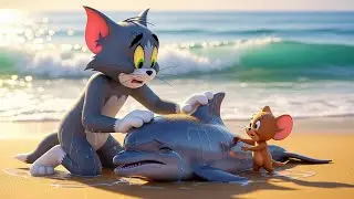 Tom & Jerry Save a Dolphin Stranded on the Beach | Kids Story In English