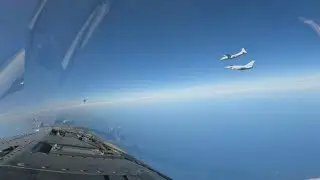 UK's RAF releases footage said to show Russian aircraft being intercepted | AFP