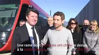 Arrivée de la 1ère rame de tramway à Nice - 09.02.2018