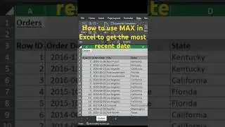 MS Excel - How to use the MAX function to get the most recent date [Need 2 Know] #excel
