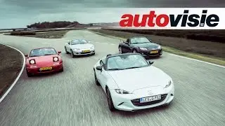 Rendez-vous four generations Mazda MX-5 - by Autovisie TV