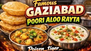 Famous Halwai Style Aloo Poori & Raita in Ghaziabad | Most Delicious Morning Nashta