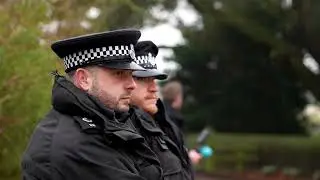 Police remain outside former Prince Andrew's residence