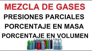 Cálculo de las Presiones Parciales de una mezcla de gases