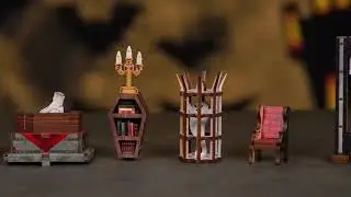 Book Nook Kit Dark Family DIY Wooden Puzzle Gothic style Halloween
