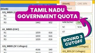 Tamil Nadu Government Quota Mop up Round Cutoff 2023