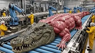How Millions of Crocodiles Are Processed &ndash; Massive Crocodile Farming For  Meat (Full Process).