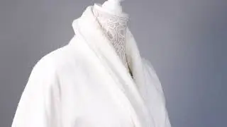 Super Soft Towelling Premium Bamboo Dressing Gown - White