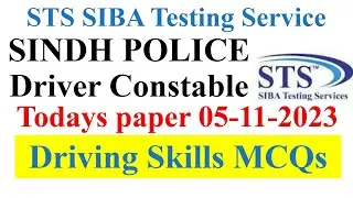 STS Driving Skills MCQs Past Paper 2023 | Sindh Police Driver Constable Past Paper 2023