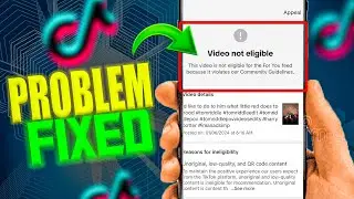 100%Tiktok Not eligible for the Foryou feed problem solved 2024 | Tiktok video Not eligible problem