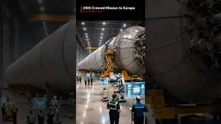 2100 Crewed Mission to Europa - Futuristic Mega-Factory #europa #moon #jupiter #solarsystem