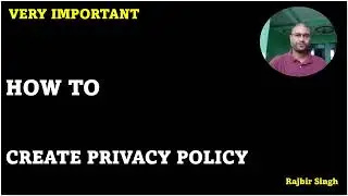 How to Create Data Privacy Policy || GDPR Interview Questions || GRC Interview Questions || Rajbir