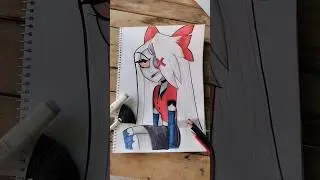 vaggie 🗡️❤️ hazbin Hotel #hazbinhotel #drawing #color #prismacolor #vaggie #lucifermorningstar #draw