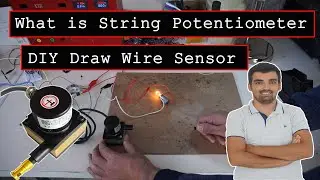 Diy String Potentiometer Draw Wire Displacement Sensor Using and Review