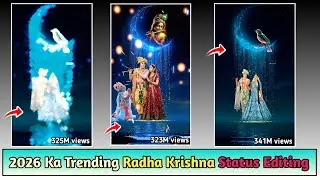 New Trending Radha Krishna Status Video Editing | Instagram Viral Krishna Status Video Editing 